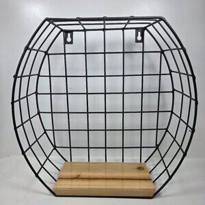 Metal and wood shelf